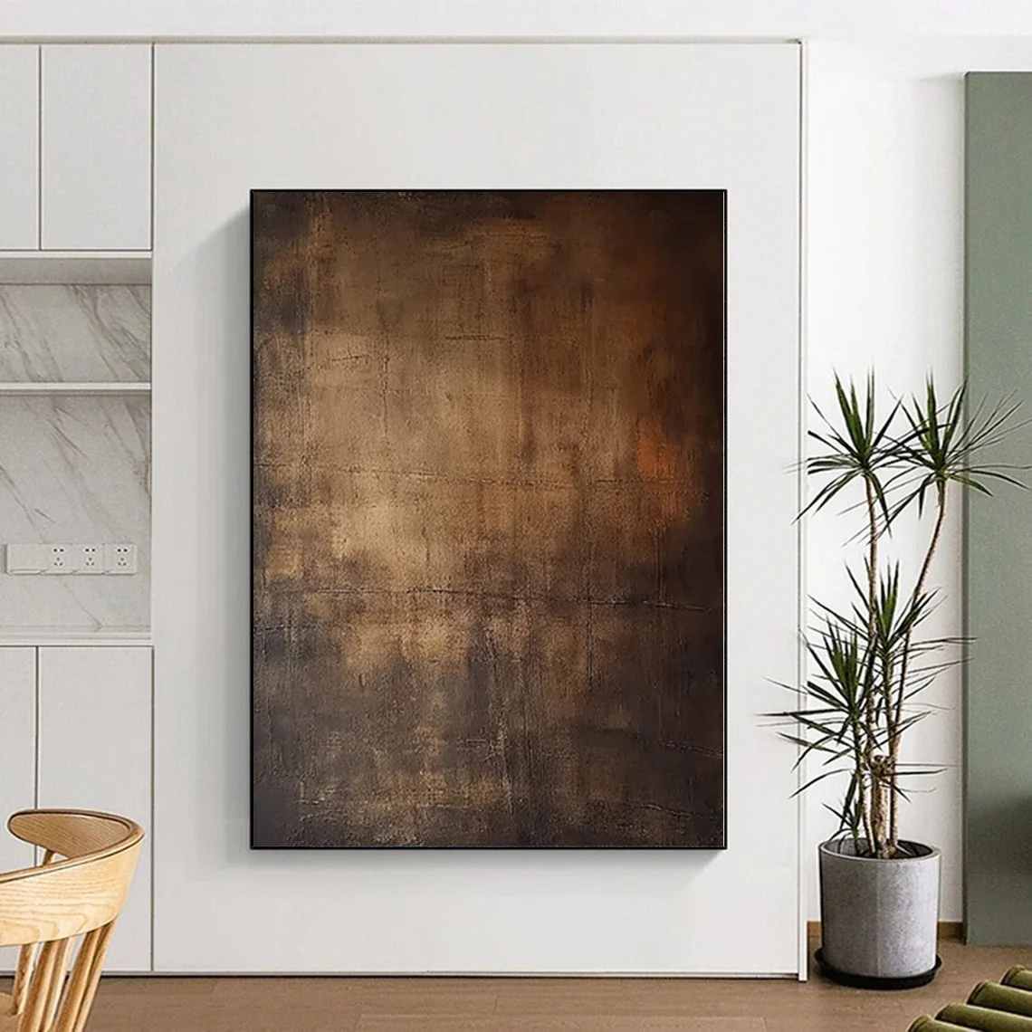 Brown_Abstract_Rustic_Textured_Acrylic_Canvas_Wall_Art_PZEY7 wall art